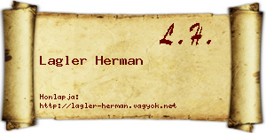 Lagler Herman névjegykártya